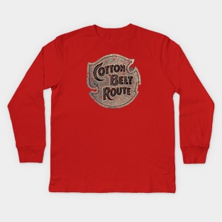 Cotton Belt Route Railroad Kids Long Sleeve T-Shirt